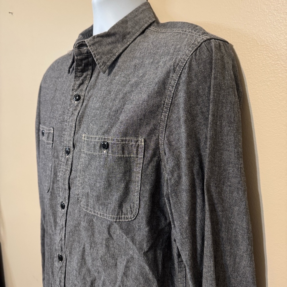 Denim & Supply Ralph Lauren Charcoal Button-Down Shirt size Large - Picture 3 of 12